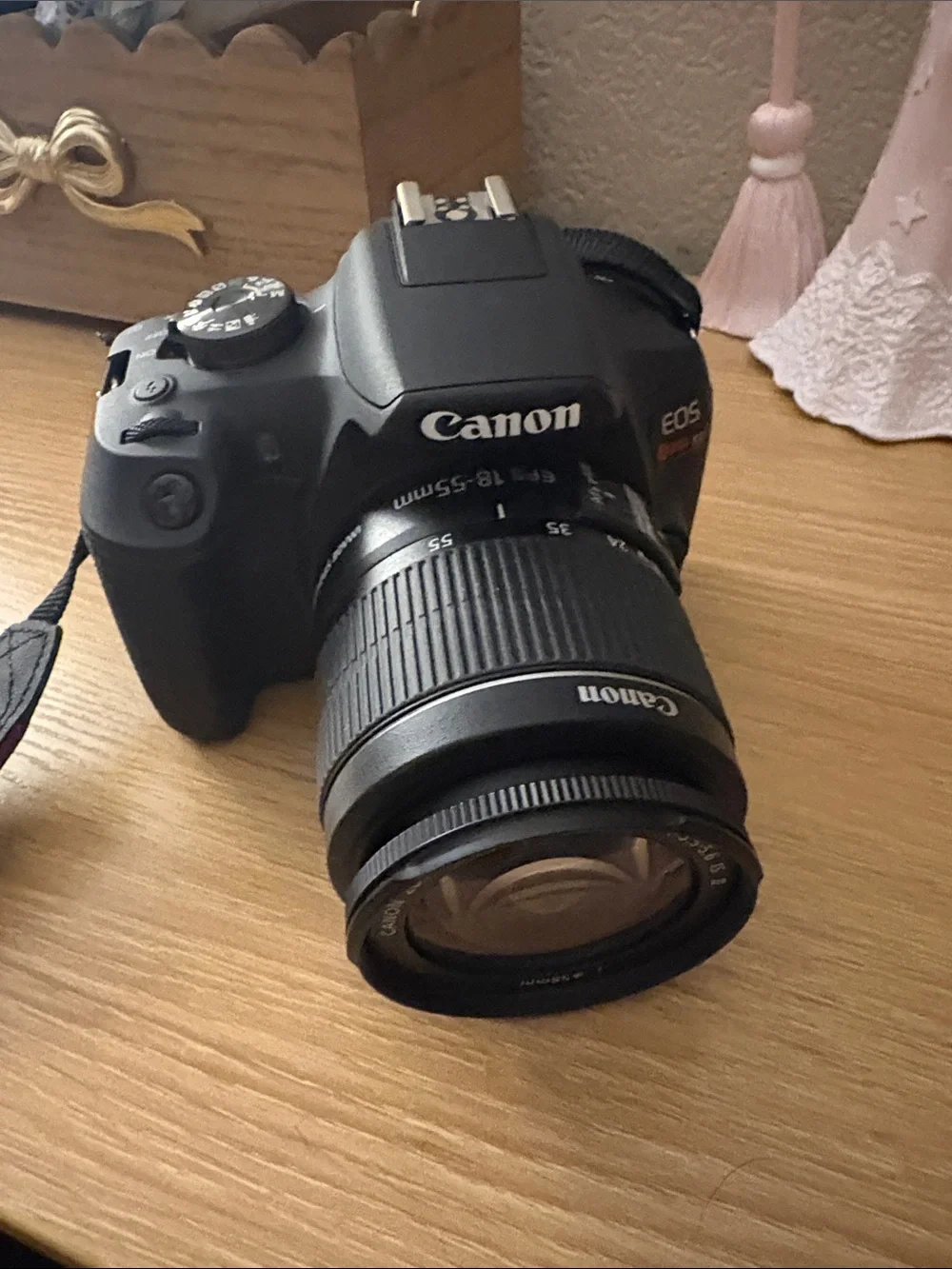 Canon EOS rebel t7 Camera with Black Lens and Black Body